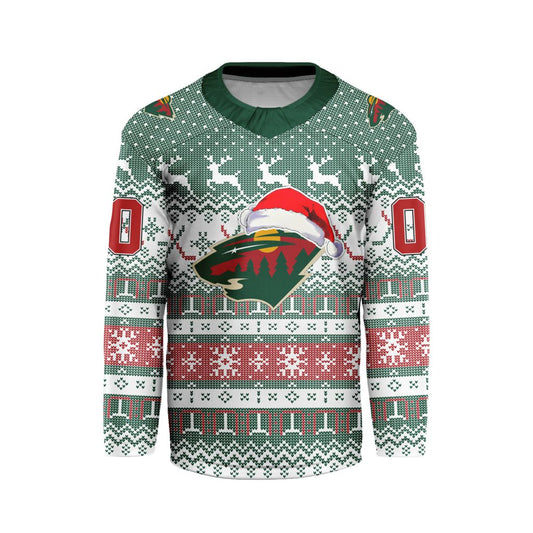 LIMITED EDITION - NEW CUSTOMIZED NHL13 MNW MINNESOTA WILD LONG SLEEVED T-SHIRT