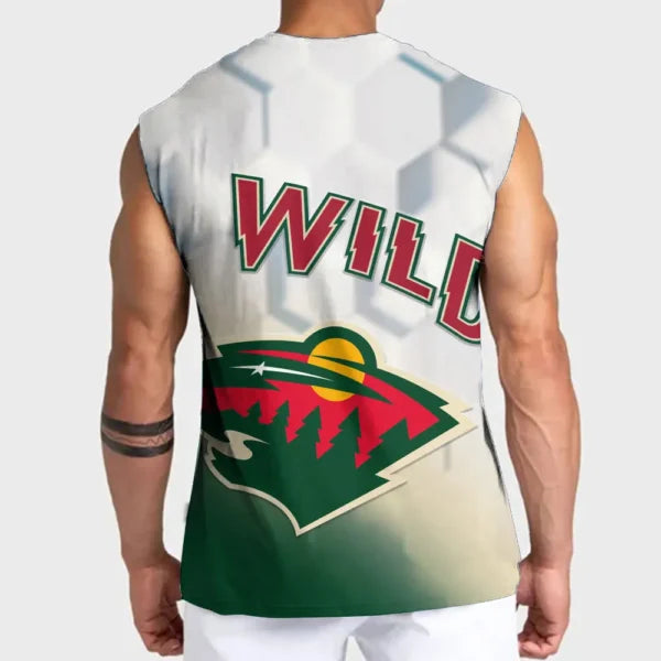 LIMITED EDITION - NEW CUSTOMIZED NHL13 MNW MINNESOTA WILD TANK TOP & GYM SHIRT
