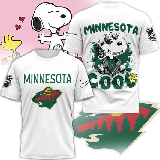LIMITED EDITION - NEW CUSTOMIZED NHL13 MNW MINNESOTA WILD X SNOOPY T-SHIRT, SWEATSHIRT, HOODIE & ZIP HOODIE