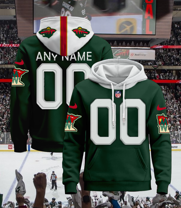 LIMITED EDITION - NEW CUSTOMIZED NHL13 MNW MINNESOTA WILD UNISEX T-SHIRT, POLO, HOODIE & JACKETS