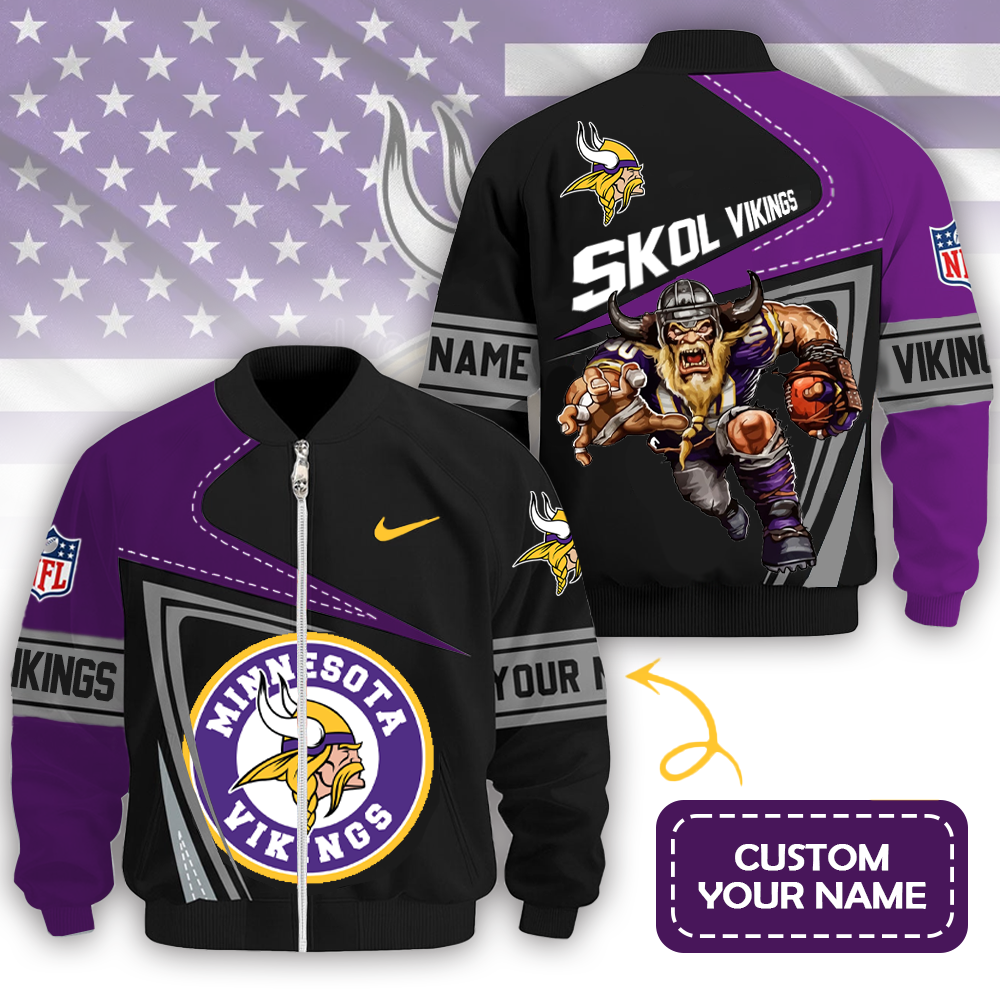 LIMITED EDITION - NEW CUSTOMIZED NFL05 MVK MINNESOTA VIKINGS UNISEX T-SHIRT, POLO, HOODIE & JACKETS