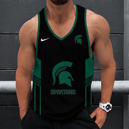 [FAN FAVORITE] NEW CUSTOMIZED NCAA MAM07 MSS MICHIGAN STATE SPARTANS STRAPPY UNISEX TANK TOP
