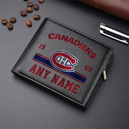 LIMITED EDITION - NEW CUSTOMIZED NHL11 MCD MONTREAL CANADIENS LEATHER WALLET