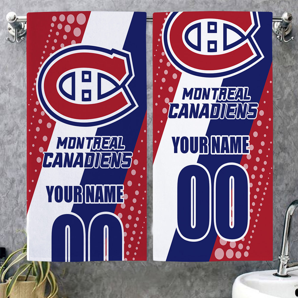 LIMITED EDITION - NEW CUSTOMIZED NHL11 MCD MONTREAL CANADIENS BEACH & BATH TOWEL