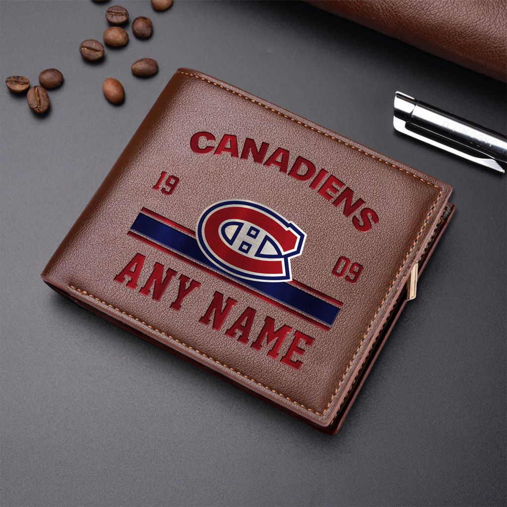 LIMITED EDITION - NEW CUSTOMIZED NHL11 MCD MONTREAL CANADIENS LEATHER WALLET