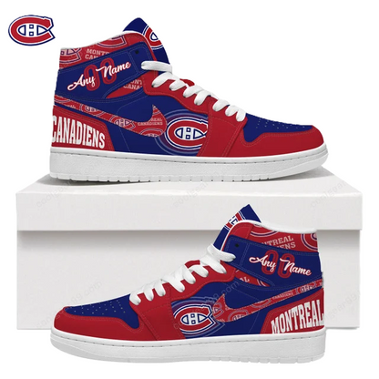 LIMITED EDITION - NEW CUSTOMIZED NHL11 MT CANADIENS AIR JORDAN SNEAKERS