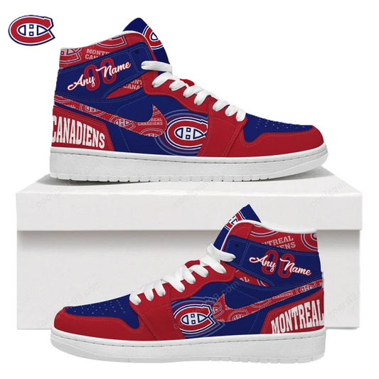 LIMITED EDITION - NEW CUSTOMIZED NHL11 MT CANADIENS AIR JORDAN SNEAKERS
