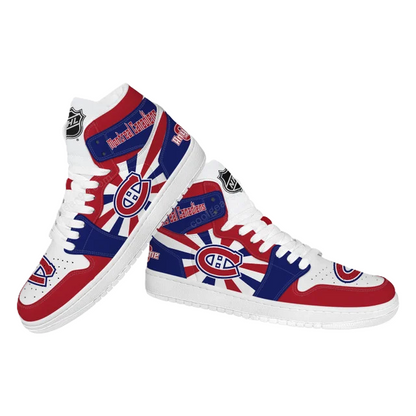 LIMITED EDITION - NEW CUSTOMIZED NHL11 MT CANADIENS AIR JORDAN SNEAKERS