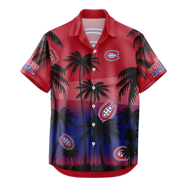 LIMITED EDITION - NEW CUSTOMIZED NHL11 MCD MONTREAL CANADIENS UNISEX HAWAIIAN SHIRT & SHORTS SET