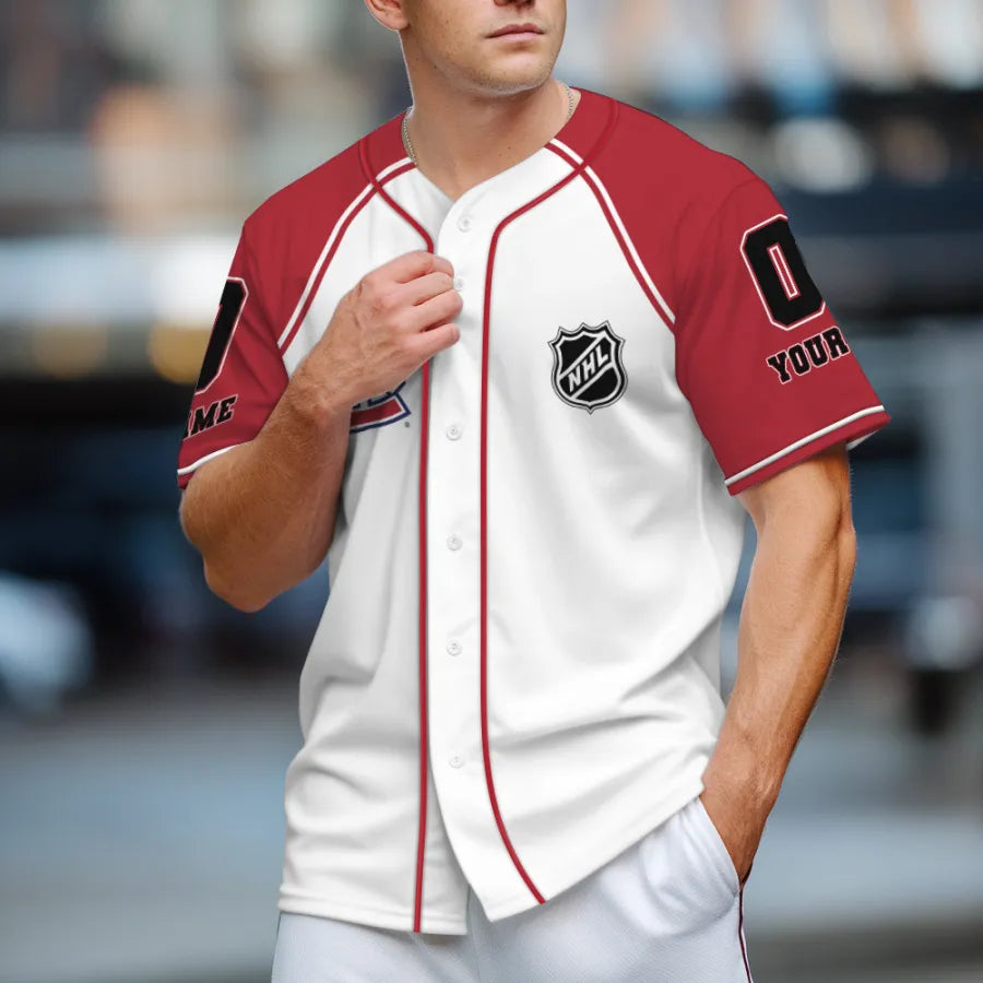 LIMITED EDITION - NEW CUSTOMIZED NHL11 MCD MONTREAL CANADIENS BASEBALL JERSEY