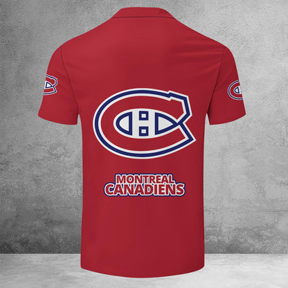 LIMITED EDITION - NEW CUSTOMIZED NHL11 MCD MONTREAL CANADIENS ZIP POLO SHIRT