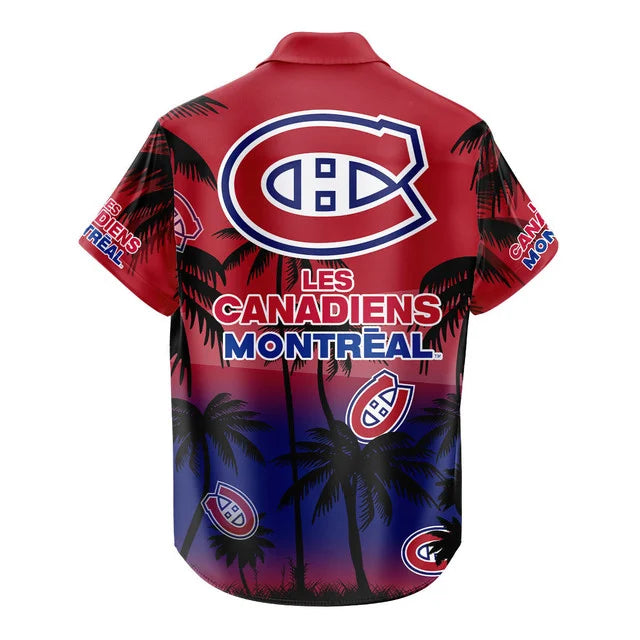 LIMITED EDITION - NEW CUSTOMIZED NHL11 MCD MONTREAL CANADIENS UNISEX HAWAIIAN SHIRT & SHORTS SET