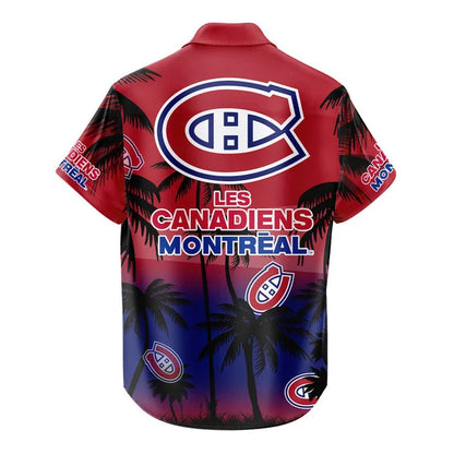 LIMITED EDITION - NEW CUSTOMIZED NHL11 MCD MONTREAL CANADIENS UNISEX HAWAIIAN SHIRT & SHORTS SET