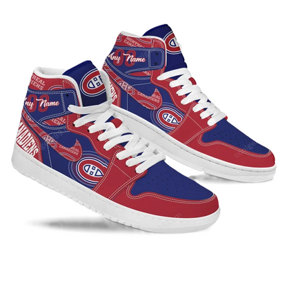 LIMITED EDITION - NEW CUSTOMIZED NHL11 MT CANADIENS AIR JORDAN SNEAKERS