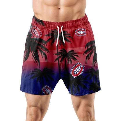 LIMITED EDITION - NEW CUSTOMIZED NHL11 MCD MONTREAL CANADIENS UNISEX HAWAIIAN SHIRT & SHORTS SET