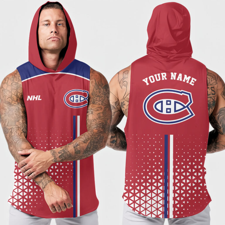LIMITED EDITION - NEW CUSTOMIZED NHL11 MCD MONTREAL CANADIENS HOODED TANK TOP