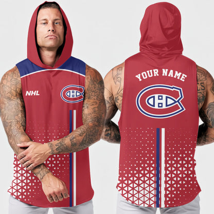 LIMITED EDITION - NEW CUSTOMIZED NHL11 MCD MONTREAL CANADIENS HOODED TANK TOP