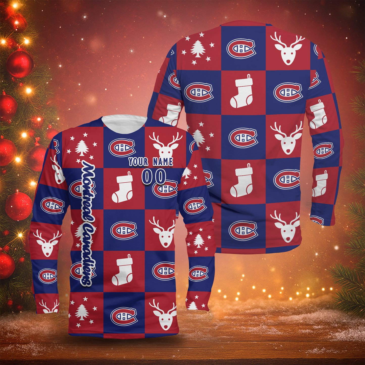 LIMITED EDITION - NEW CUSTOMIZED NHL11 MCD MONTREAL CANADIENS LONG SLEEVED T-SHIRT