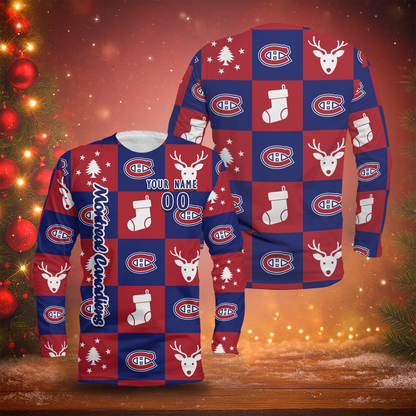 LIMITED EDITION - NEW CUSTOMIZED NHL11 MCD MONTREAL CANADIENS LONG SLEEVED T-SHIRT