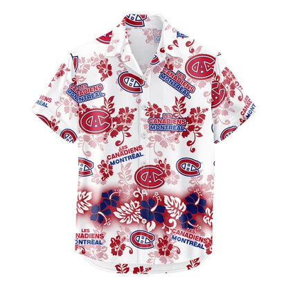 LIMITED EDITION - NEW CUSTOMIZED NHL11 MCD MONTREAL CANADIENS UNISEX HAWAIIAN SHIRT & SHORTS SET