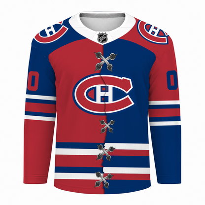 [SUPER SALE] NEW CUSTOMIZED NHL11 MCD MONTREAL CANADIENS UNISEX HOCKEY JERSEY