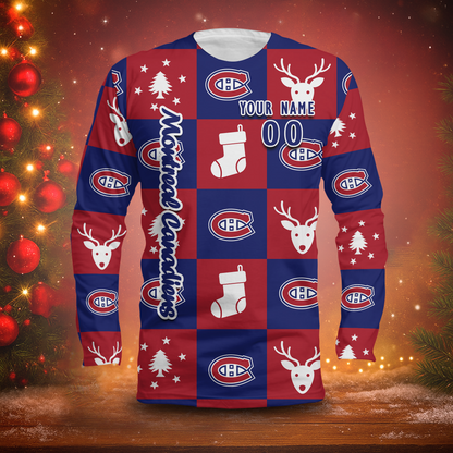 LIMITED EDITION - NEW CUSTOMIZED NHL11 MCD MONTREAL CANADIENS LONG SLEEVED T-SHIRT