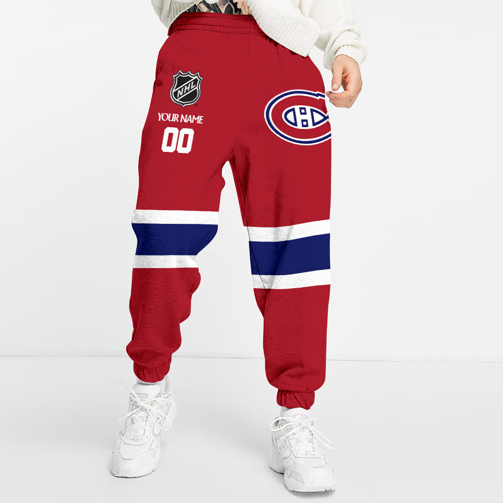 LIMITED EDITION - NEW CUSTOMIZED NHL11 MCD MONTREAL CANADIENS COMBO HOODIE & LONGPANTS
