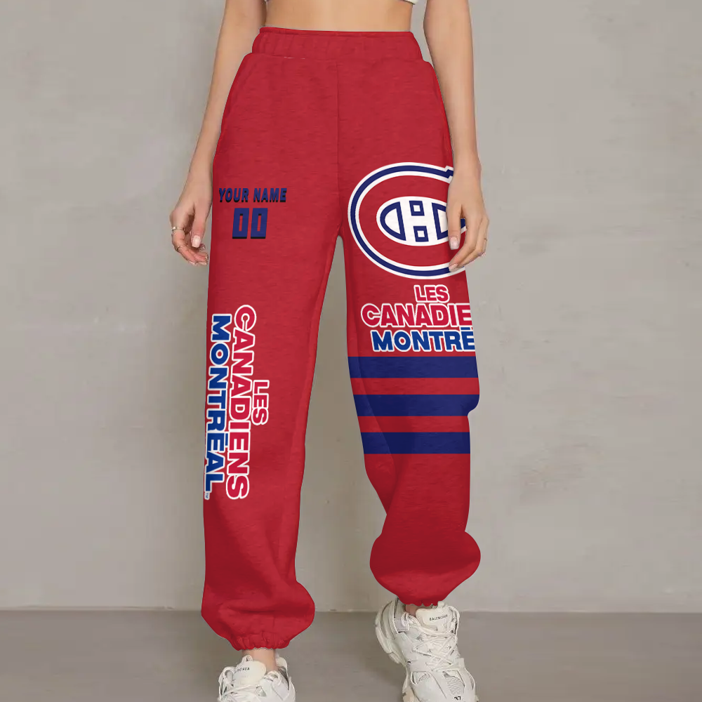 LIMITED EDITION - NEW CUSTOMIZED NHL11 MCD MONTREAL CANADIENS UNISEX LONG PANTS