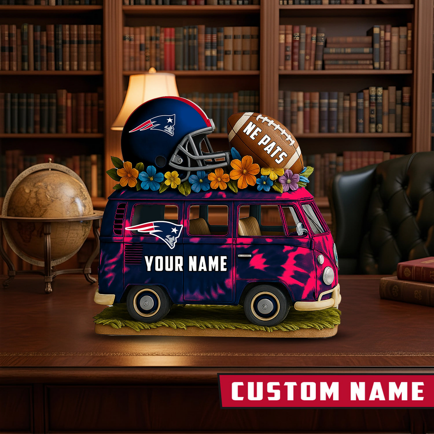 LIMITED EDITION - NEW CUSTOMIZED NFL27 NEP NEW ENGLAND PATRIOTS BUS ACRYLIC BLOCK