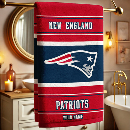 LIMITED EDITION - NEW CUSTOMIZED NFL27 NEP NEW ENGLAND PATRIOTS BEACH & BATH TOWEL (KIDS & ADULTS)