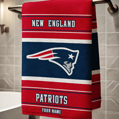 LIMITED EDITION - NEW CUSTOMIZED NFL27 NEP NEW ENGLAND PATRIOTS BEACH & BATH TOWEL (KIDS & ADULTS)