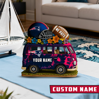LIMITED EDITION - NEW CUSTOMIZED NFL27 NEP NEW ENGLAND PATRIOTS BUS ACRYLIC BLOCK