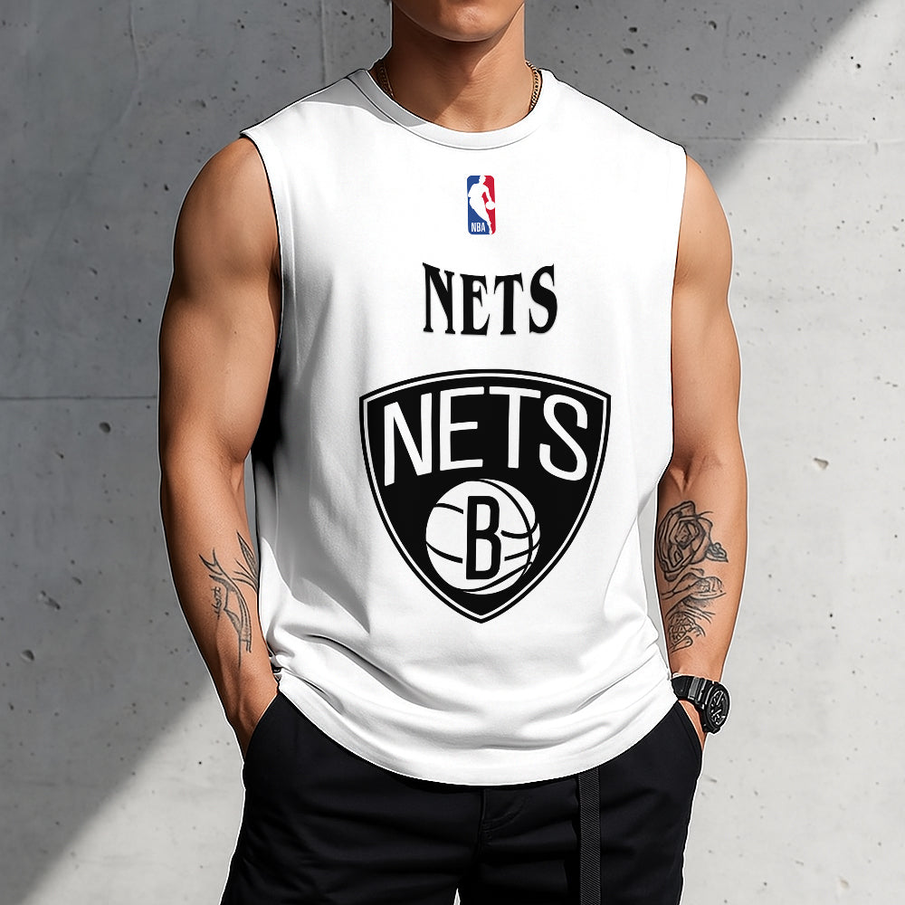 LIMITED EDITION - NEW CUSTOMIZED NBA25 BNE BROOKLYN NETS TANKTOP & GYM SHIRT