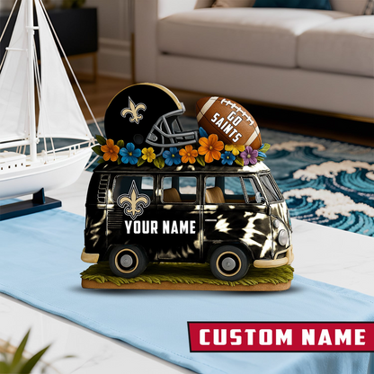 LIMITED EDITION - NEW CUSTOMIZED NFL24 NOS NEW ORLEANS SAINTS BUS ACRYLIC BLOCK