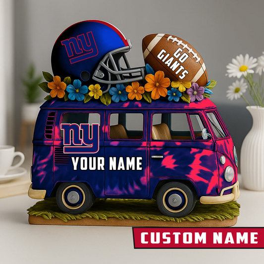 LIMITED EDITION - NEW CUSTOMIZED NFL32 NYG NEW YORK GIANTS BUS ACRYLIC BLOCK