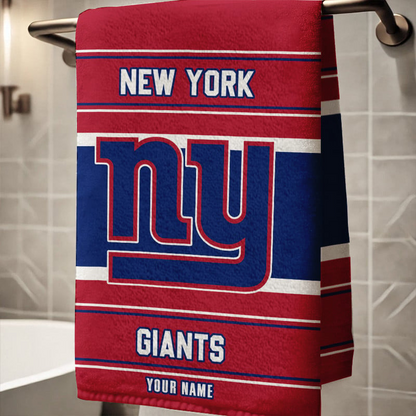 LIMITED EDITION - NEW CUSTOMIZED NFL32 NYG NEW YORK GIANTS BEACH & BATH TOWEL (KIDS & ADULTS)