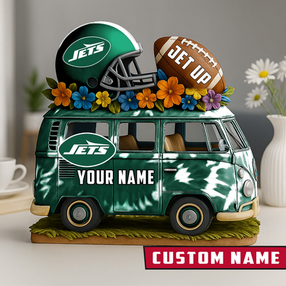 LIMITED EDITION - NEW CUSTOMIZED NFL25 NYJ NEW YORK JETS BUS ACRYLIC BLOCK