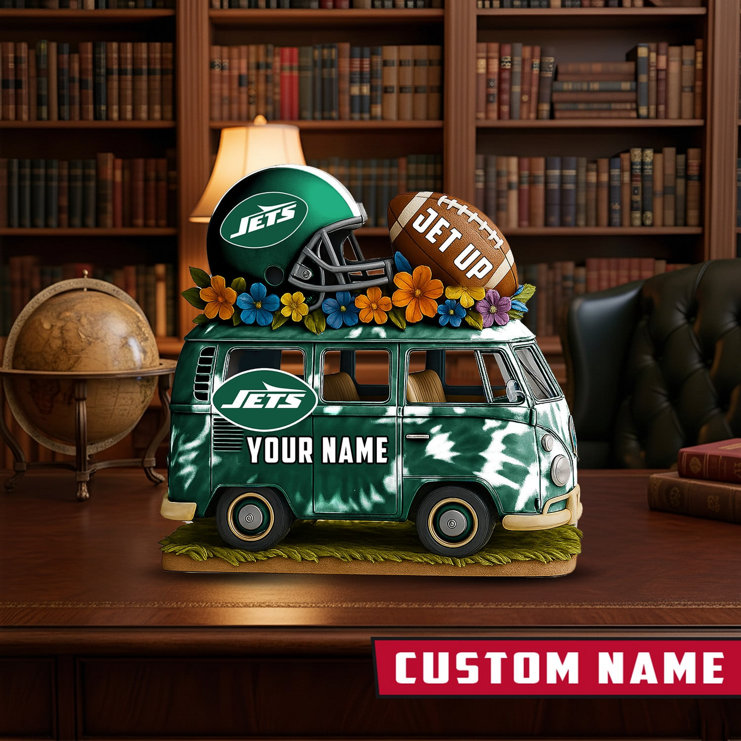 LIMITED EDITION - NEW CUSTOMIZED NFL25 NYJ NEW YORK JETS BUS ACRYLIC BLOCK