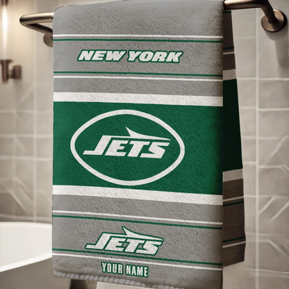 LIMITED EDITION - NEW CUSTOMIZED NFL25 NYJ NEW YORK JETS BEACH & BATH TOWEL (KIDS & ADULTS)