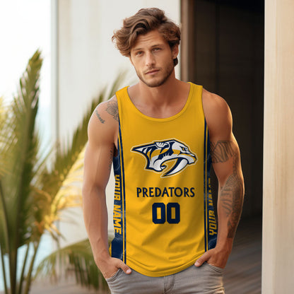 LIMITED EDITION - NEW CUSTOMIZED NHL31 NVP NASHVILLE PREDATORS UNISEX TANK TOP