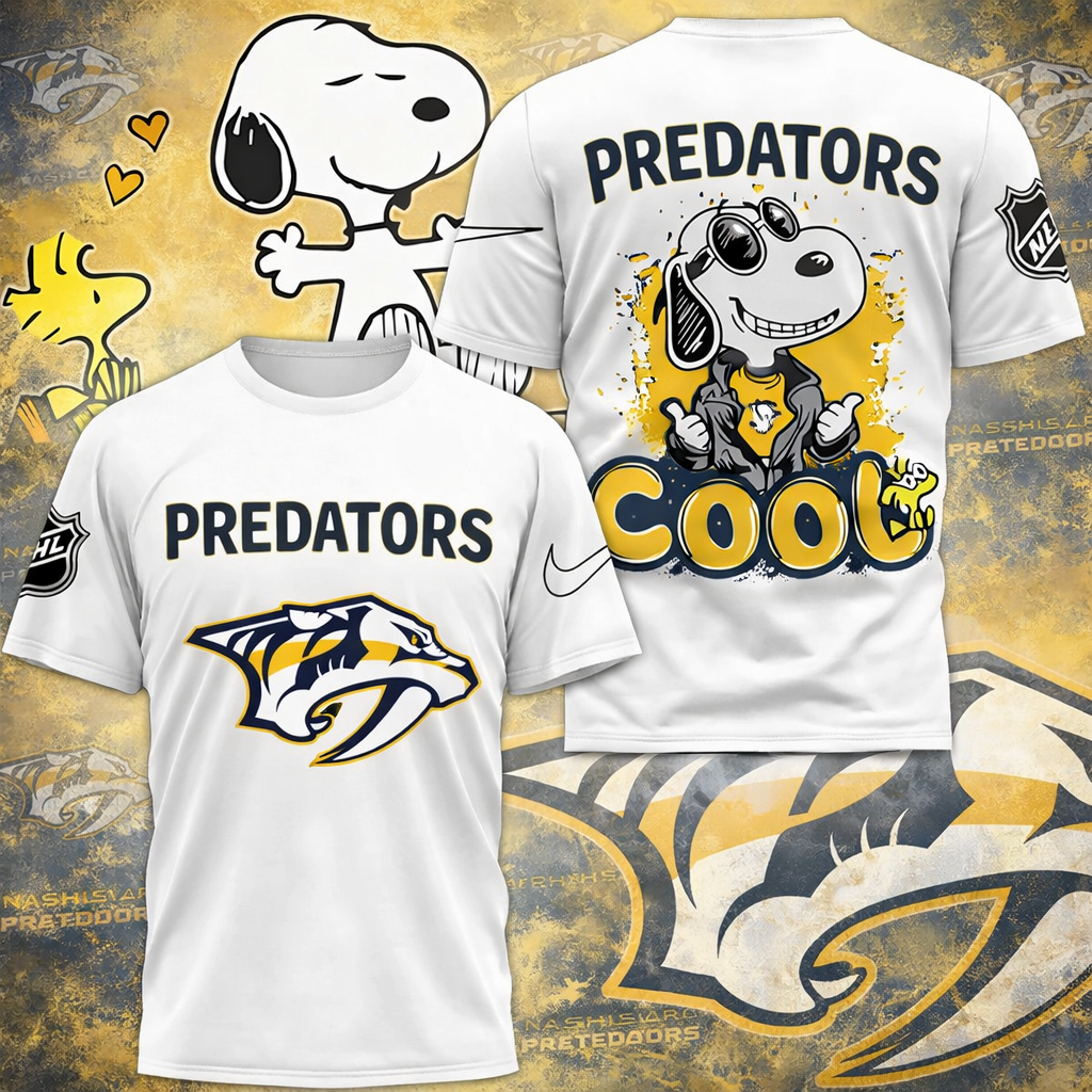 LIMITED EDITION - NEW CUSTOMIZED NHL31 NVP NASHVILLE PREDATORS X SNOOPY T-SHIRT, SWEATSHIRT, HOODIE & ZIP HOODIE