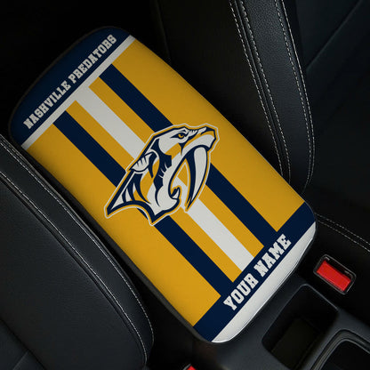 LIMITED EDITION - NEW CUSTOMIZED NHL31 NVP NASHVILLE PREDATORS CAR ARMREST PAD COVER