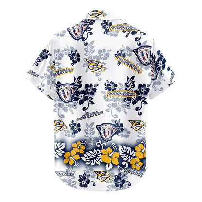 LIMITED EDITION - NEW CUSTOMIZED NHL31 NVP NASHVILLE PREDATORS UNISEX HAWAIIAN SHIRT & SHORTS SET
