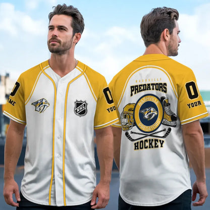 LIMITED EDITION - NEW CUSTOMIZED NHL31 NVP NASHVILLE PREDATORS BASEBALL JERSEY