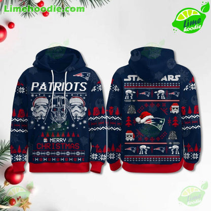 LIMITED EDITION - NEW CUSTOMIZED NFL27 NEP NEW ENGLAND PATRIOTS MERRY CHRISTMAS HOODIE, ZIP HOODIE, SWEATSHIRT