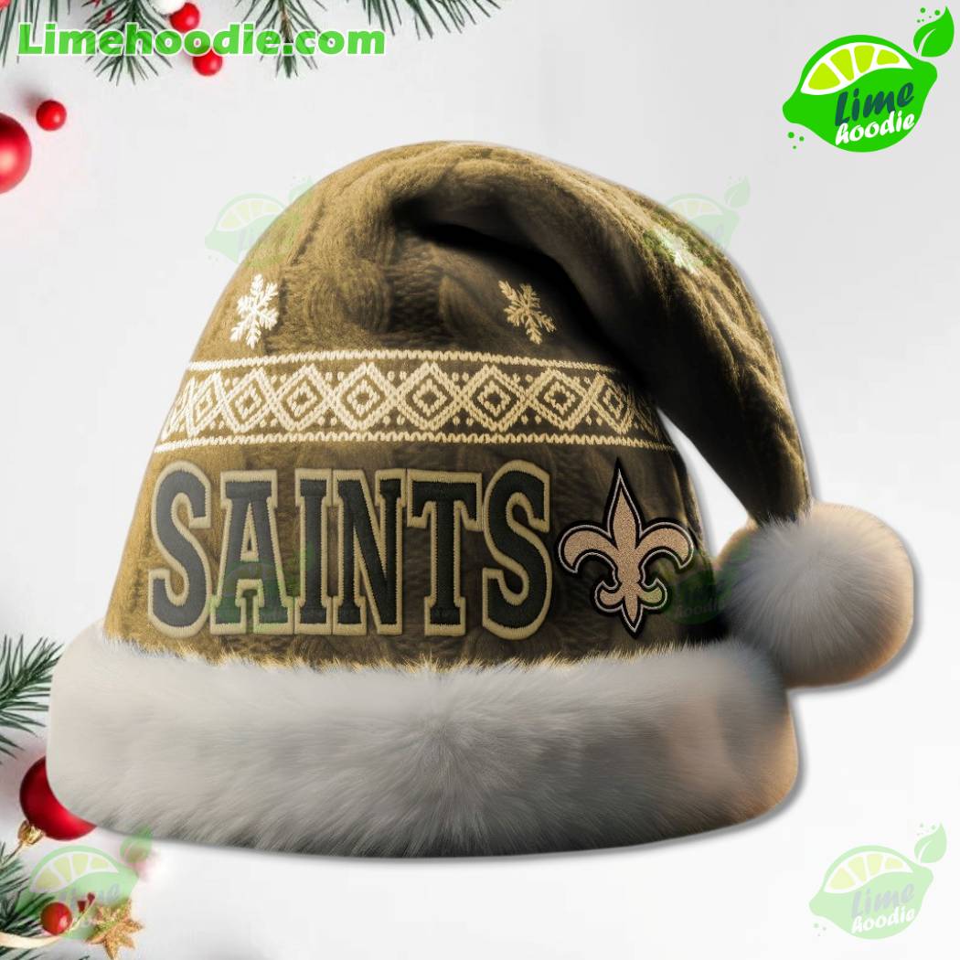 LIMITED EDITION - NEW CUSTOMIZED NFL24 NOS NEW ORLEANS SAINTS CHRISTMAS HAT
