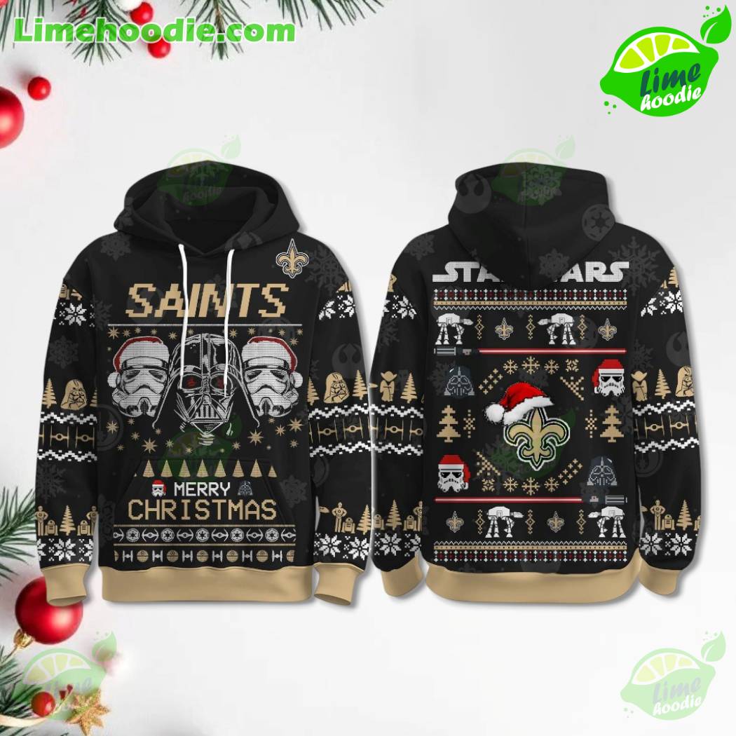 LIMITED EDITION - NEW CUSTOMIZED NFL24 NOS NEW ORLEANS SAINTS MERRY CHRISTMAS HOODIE, ZIP HOODIE, SWEATSHIRT