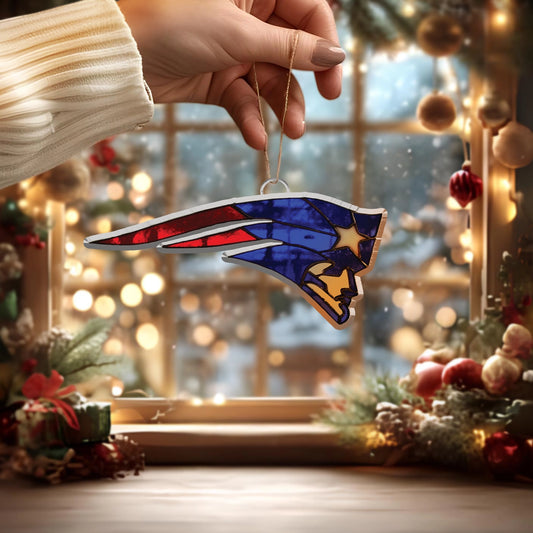 LIMITED EDITION - NEW CUSTOMIZED NFL27 NEP NEW ENGLAND PATRIOTS ACRYLIC ORNAMENT