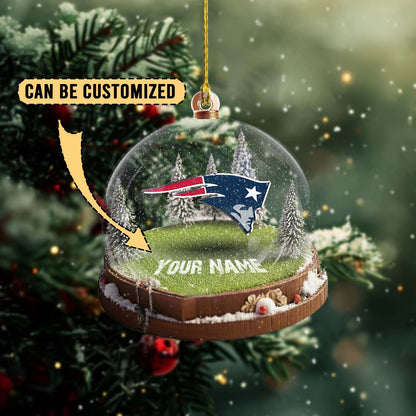 LIMITED EDITION - NEW CUSTOMIZED NFL27 NEP NEW ENGLAND PATRIOTS ACRYLIC ORNAMENT