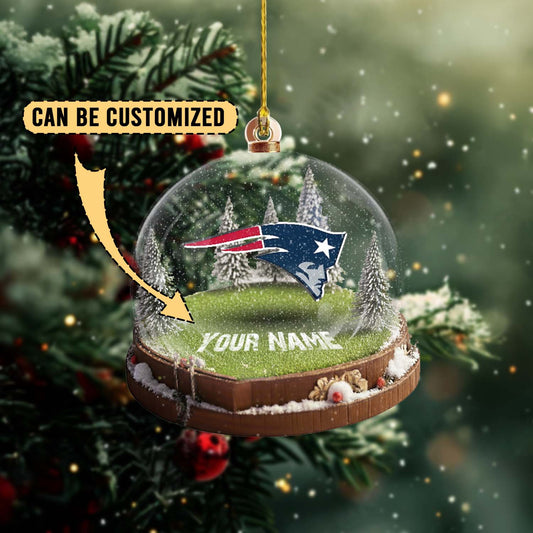 LIMITED EDITION - NEW CUSTOMIZED NFL27 NEP NEW ENGLAND PATRIOTS ACRYLIC ORNAMENT